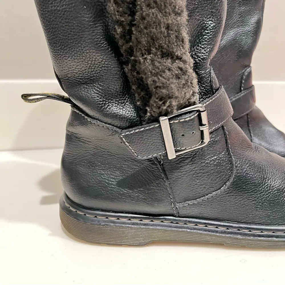 Dr. Martens Brielle Broadway ankle Boots,black, faux fur lining unisex 8L/7M - Image 8