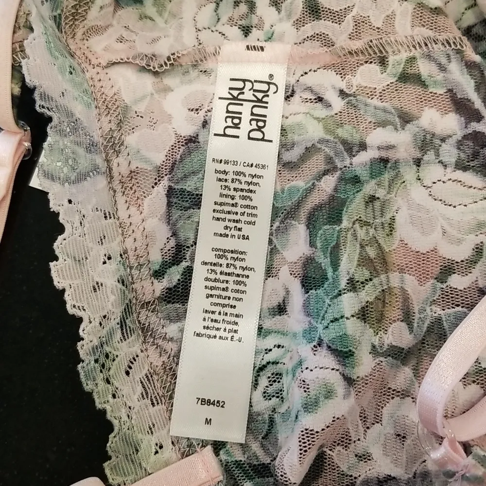 💕ANTHROPOLOGIE HANKY PANKY💕 Island Oasis Thong Back Bodysuit Medium M NWT - Image 16