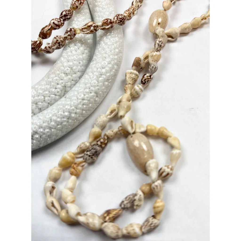 Beach-Inspired Shell & Chain Necklace Set Starfish & Seashell Designs Multi-Colo - Image 4