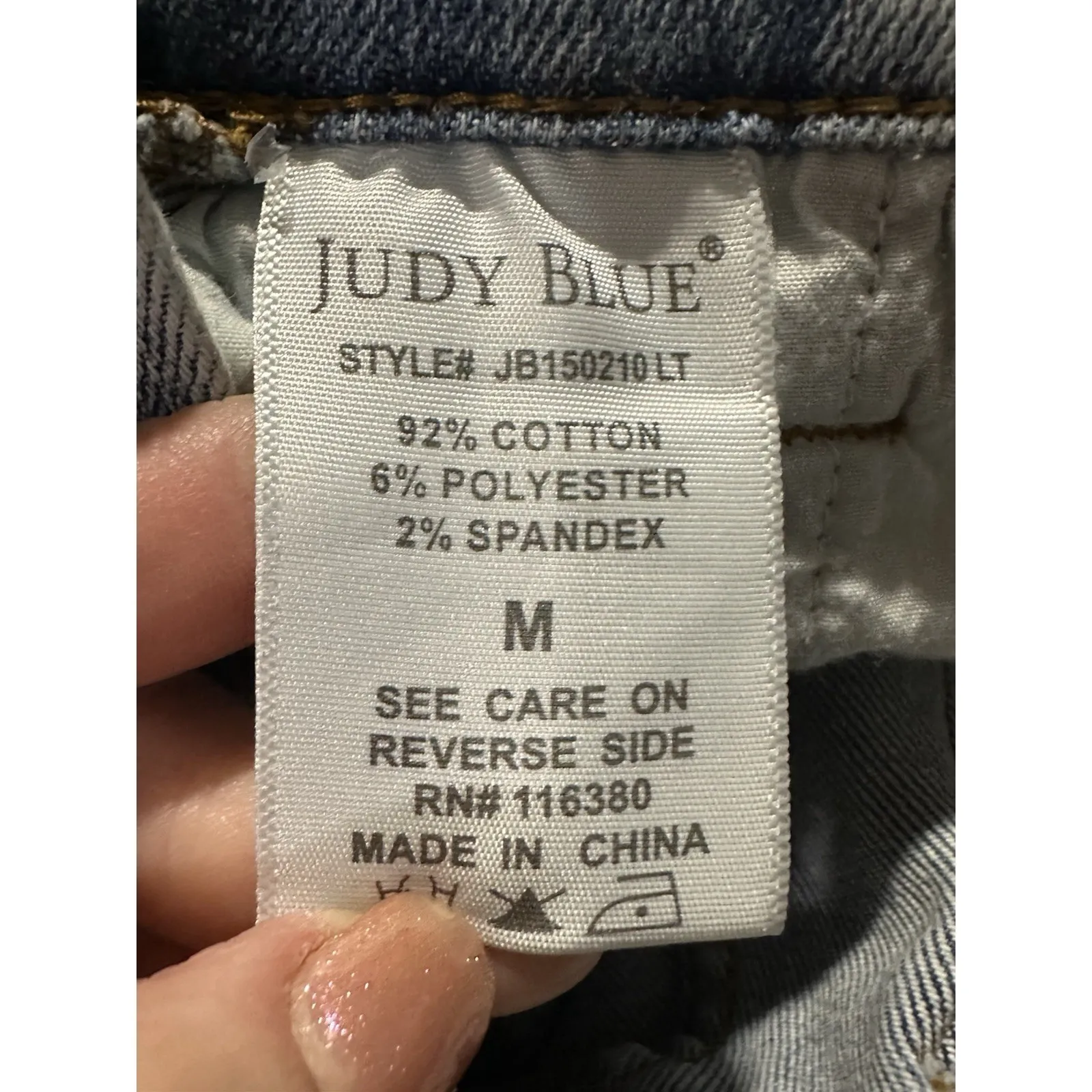 Judy Blue‎ Overalls Women's Size Medium Style: JB150210 LT Denim Stretch #R10-1 - Image 10