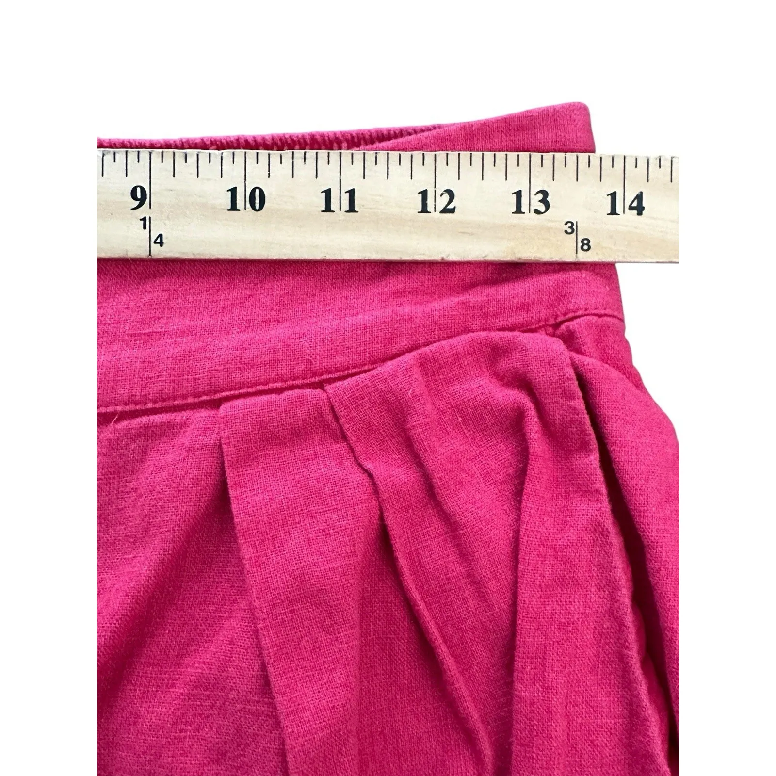 Abercrombie & Fitch Pants Womens Small Linen Blend Tailored Wide Leg Pink #Y13-5 - Image 5