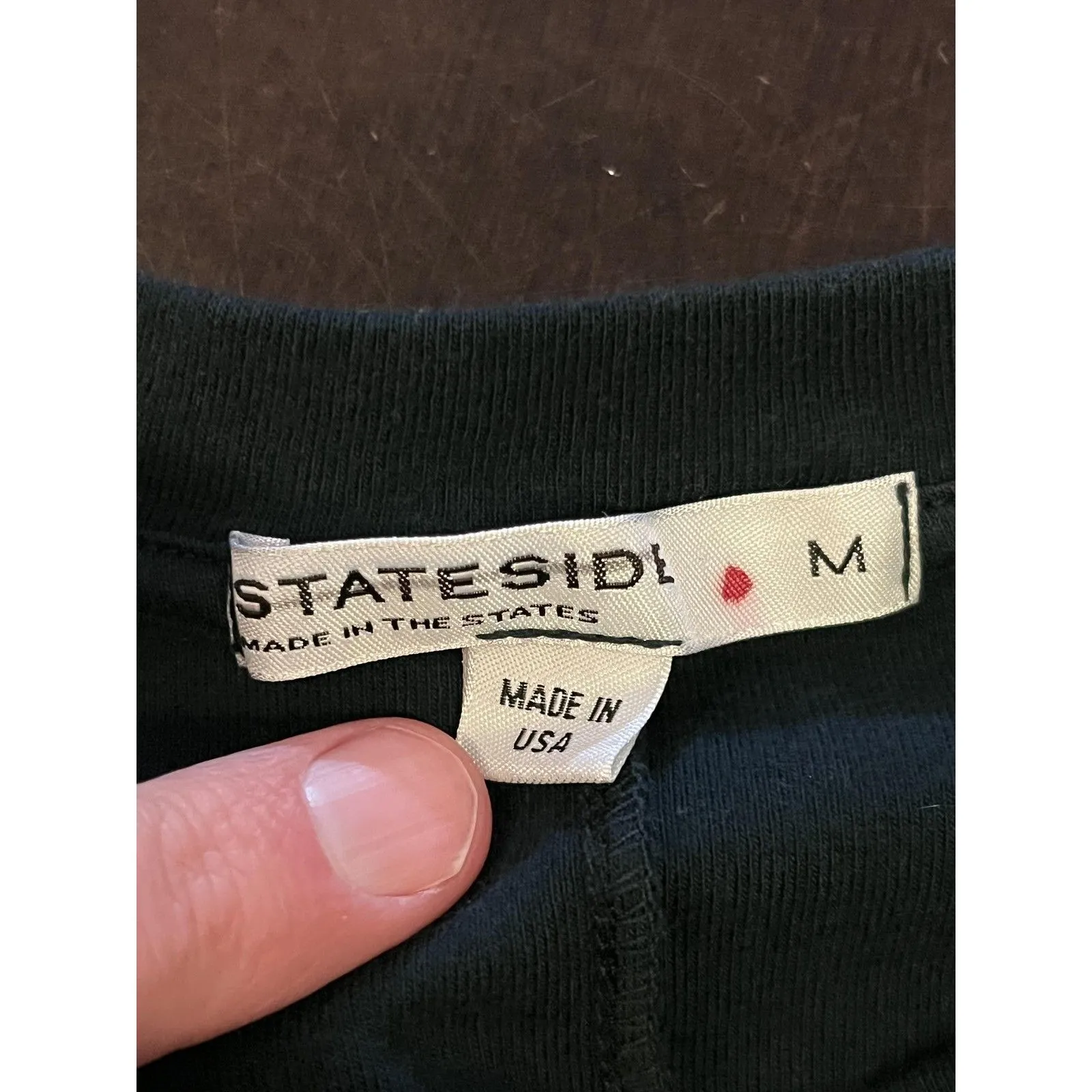 Stateside Dress Womens Medium Navy Short Sleeve T Shirt Knee Length Made USA - Image 10