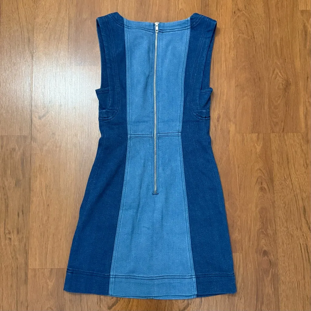 NWT Pilcro The Kendall Sleeveless Mini Dress Denim Edition Anthropologie Size 0 Blue - Image 6