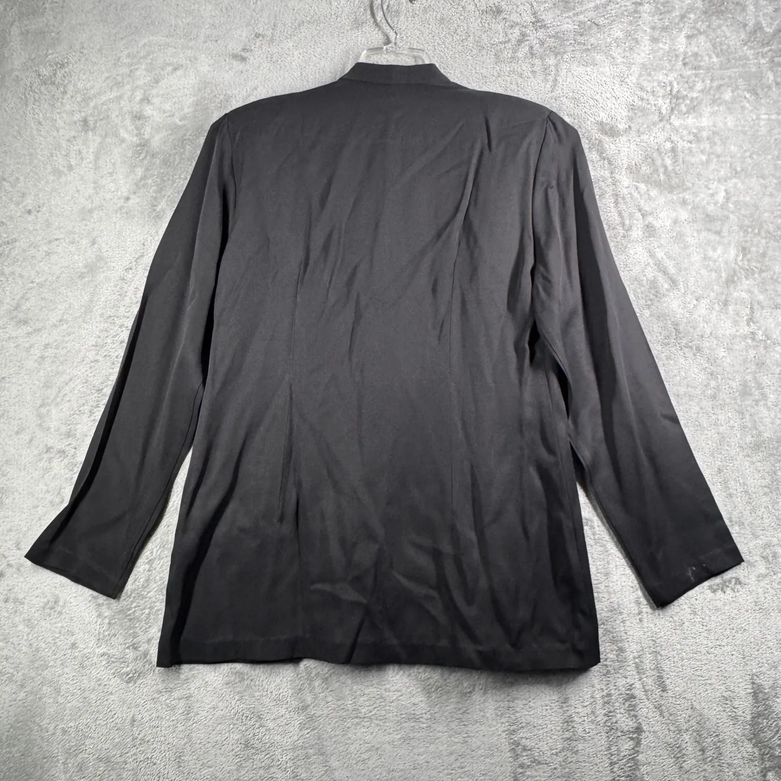 Exposition Blazer Womens M Black Gold Embroidered Laurel Vintage‎ USA 80s 90s Size M - Image 3