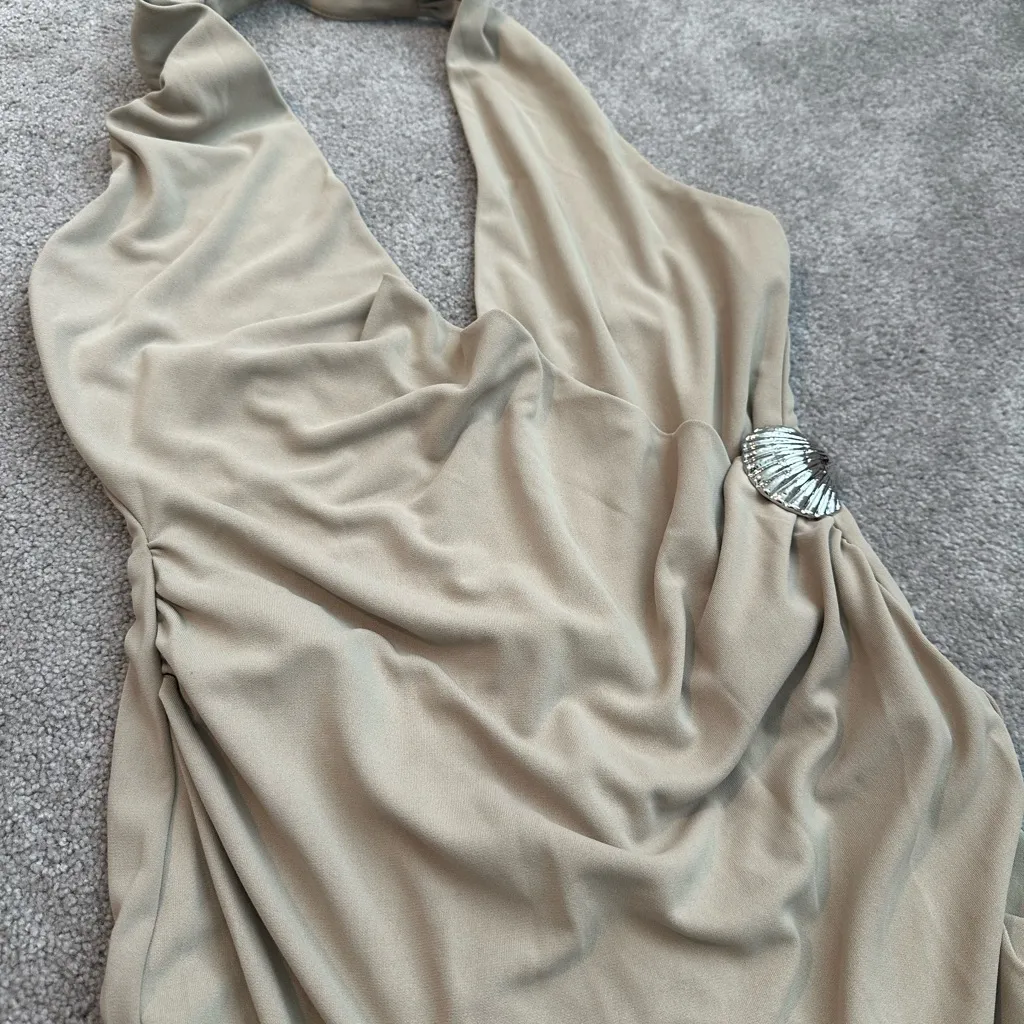 Zara Blogger Fave Seashell Halter Dress Medium - Image 8