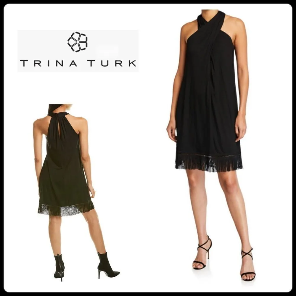 New. Trina Turk halter fringe dress. - Image 2