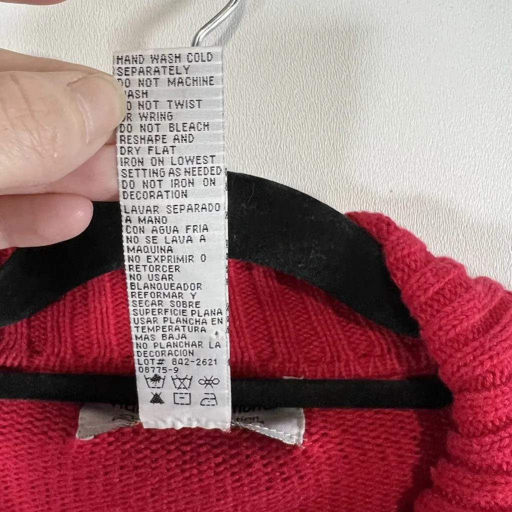 Vintage Tiara International Christmas reindeer full‎ zip sweater woman's size XL - Image 7