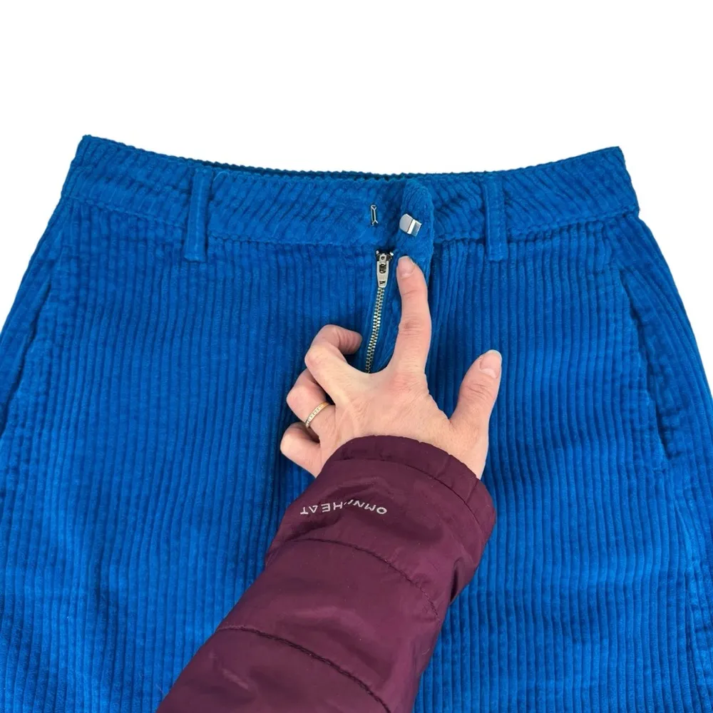 NWT BDG Urban Outfitters Wide Wale Corduroy Mini Skirt Blue Pockets Size Small - Image 5