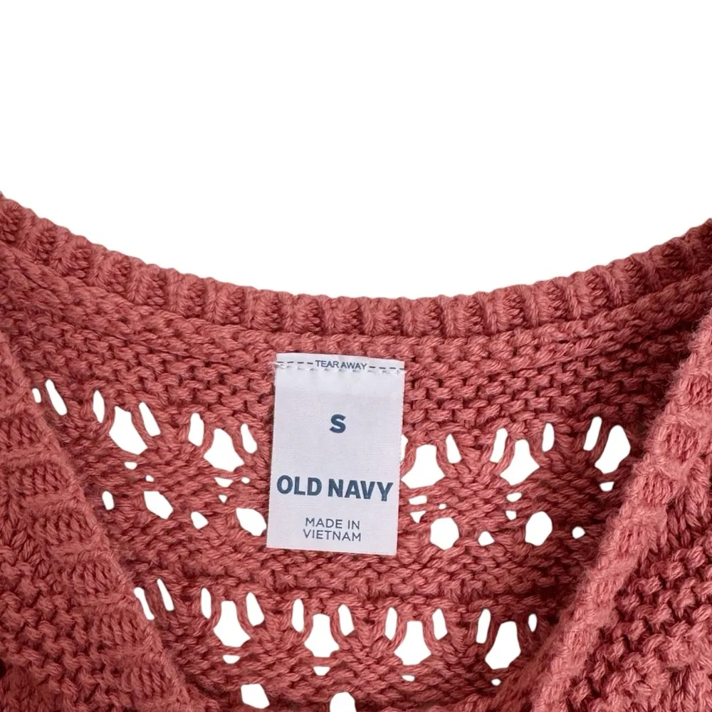 Old Navy Fitted Sleeveless Crochet Swim Cover-Up Midi Dress Small - Image 7