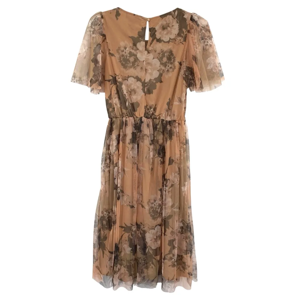 Candalite Floral Tulle Midi Dress - Image 5