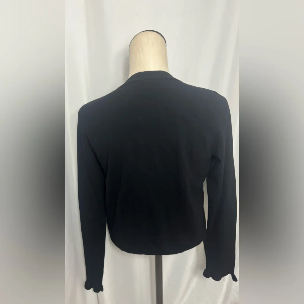 Forever 21 Black Ruffled Women's sweater Large - Image 6