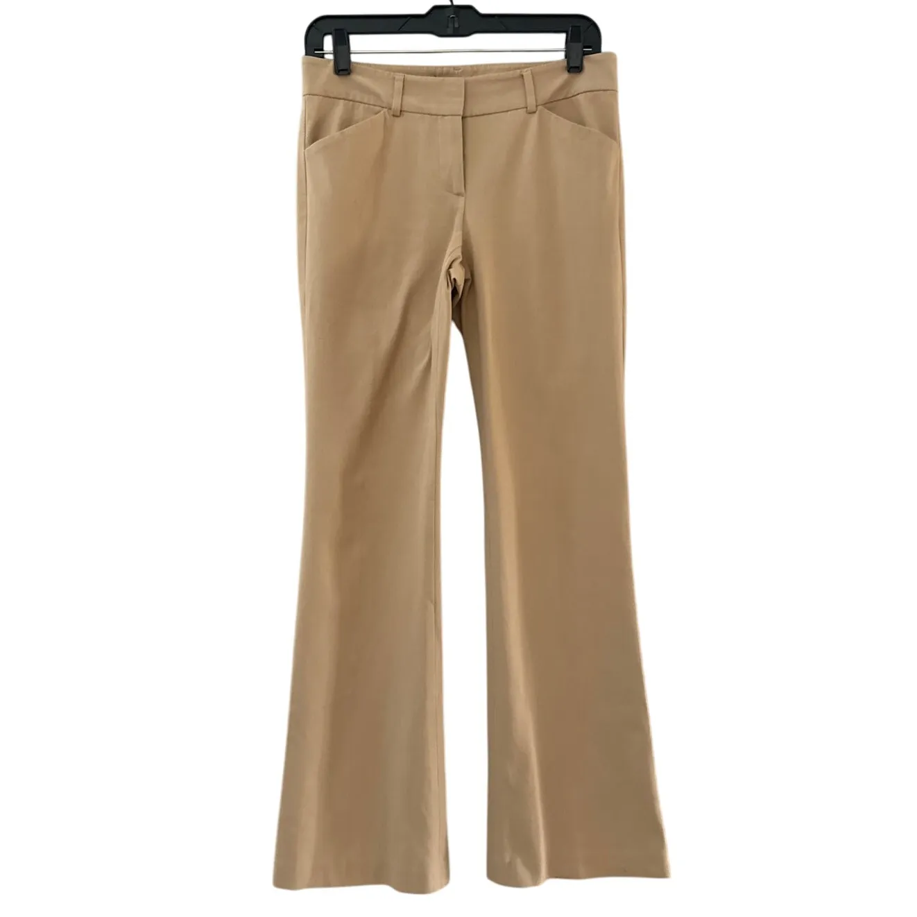 Theory Mid-Rise Stretchy Flare Trousers Tan Size 4 - Image 2