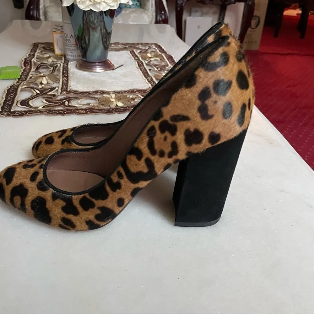 Tabitha Simmons Calf Hair Leopard Pumps - Image 2