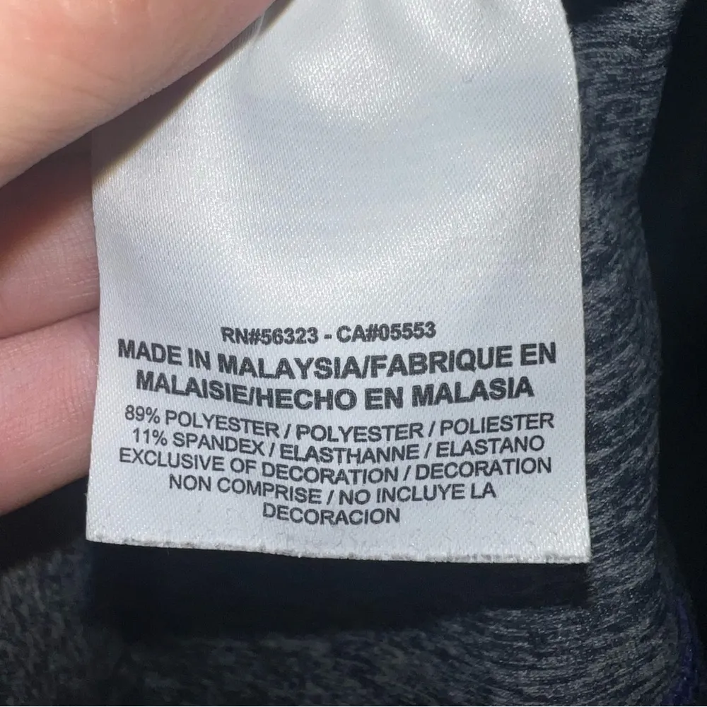 Nike Women's Dri Fit Heather Blue Long Sleeve Quarter Zip Pullover Medium - Image 6