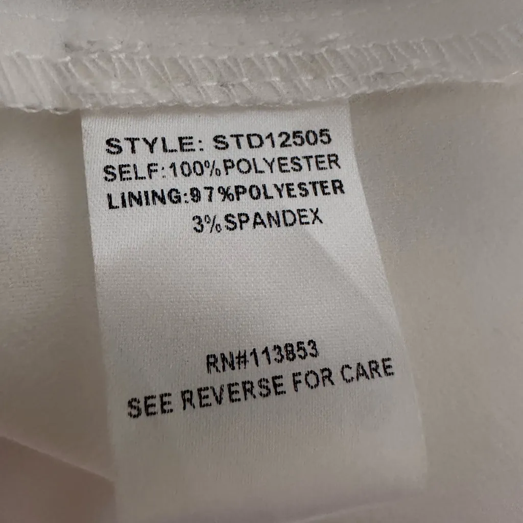 Elegant White Ruffle Dress new with tags - Image 5