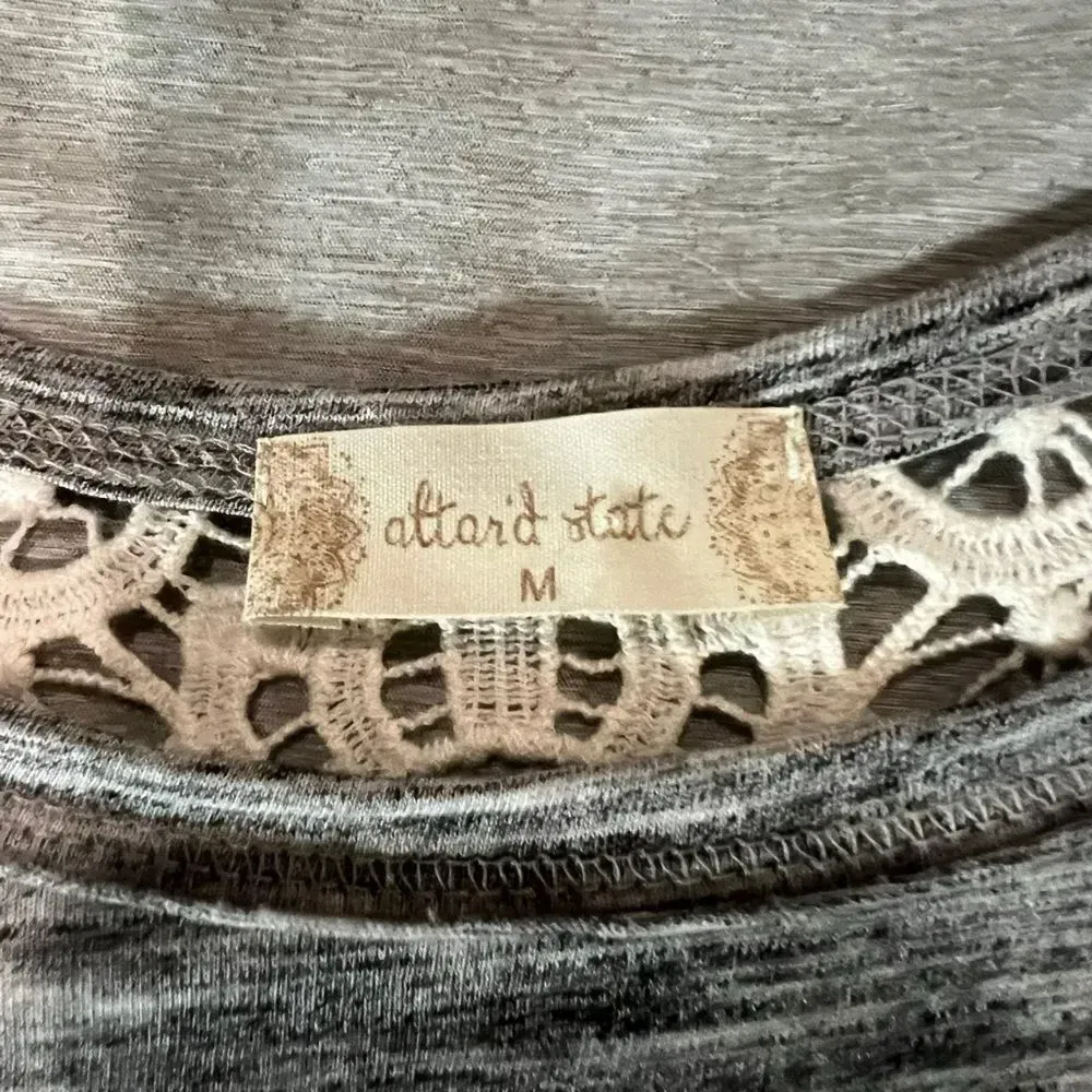 Altar'd State Scoop Neck Sweater‎ Top With Lace Detail Size Medium - Image 2