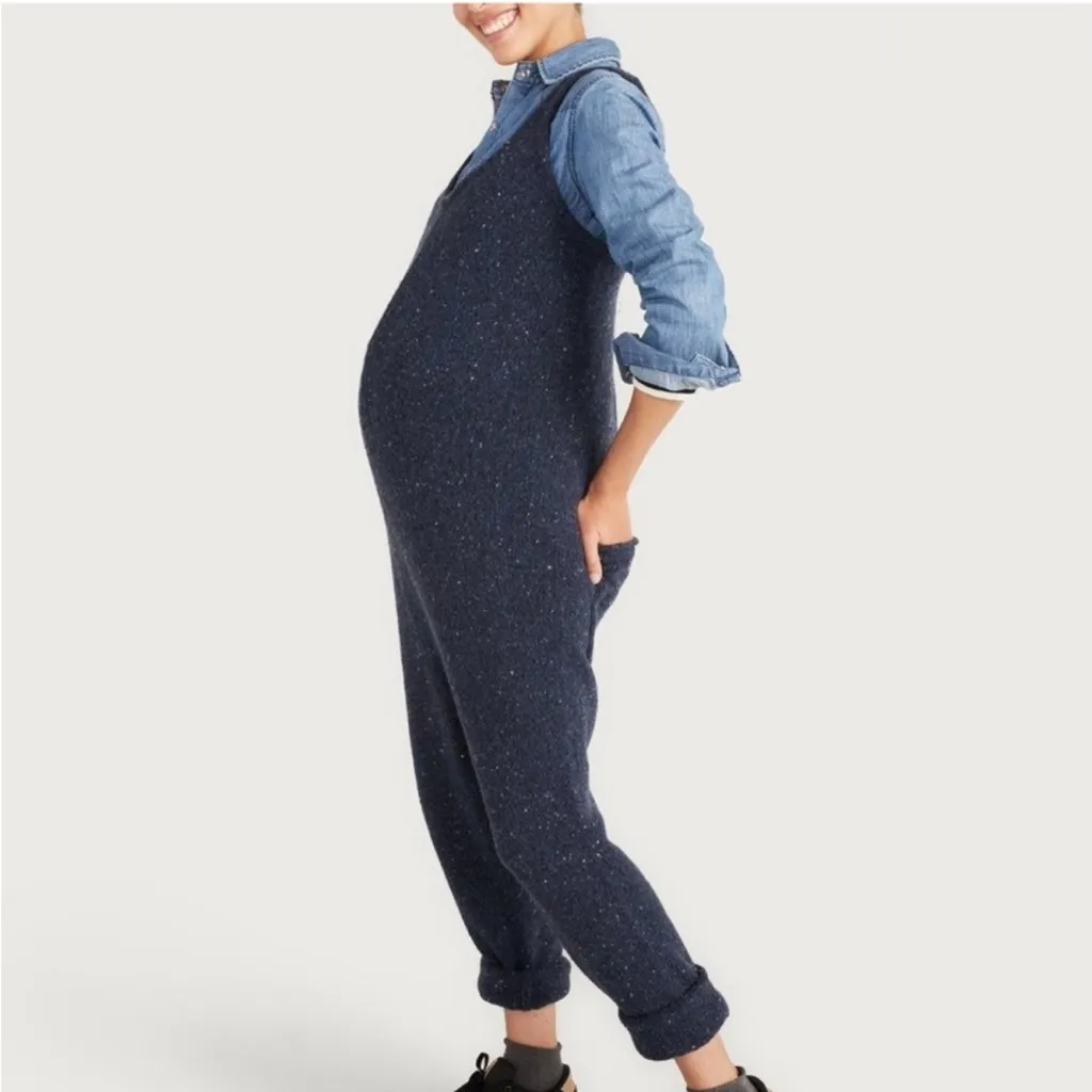 HATCH The Knit Onesie Jumpsuit In Navy Fisherman P Blue Size undefined - Image 3