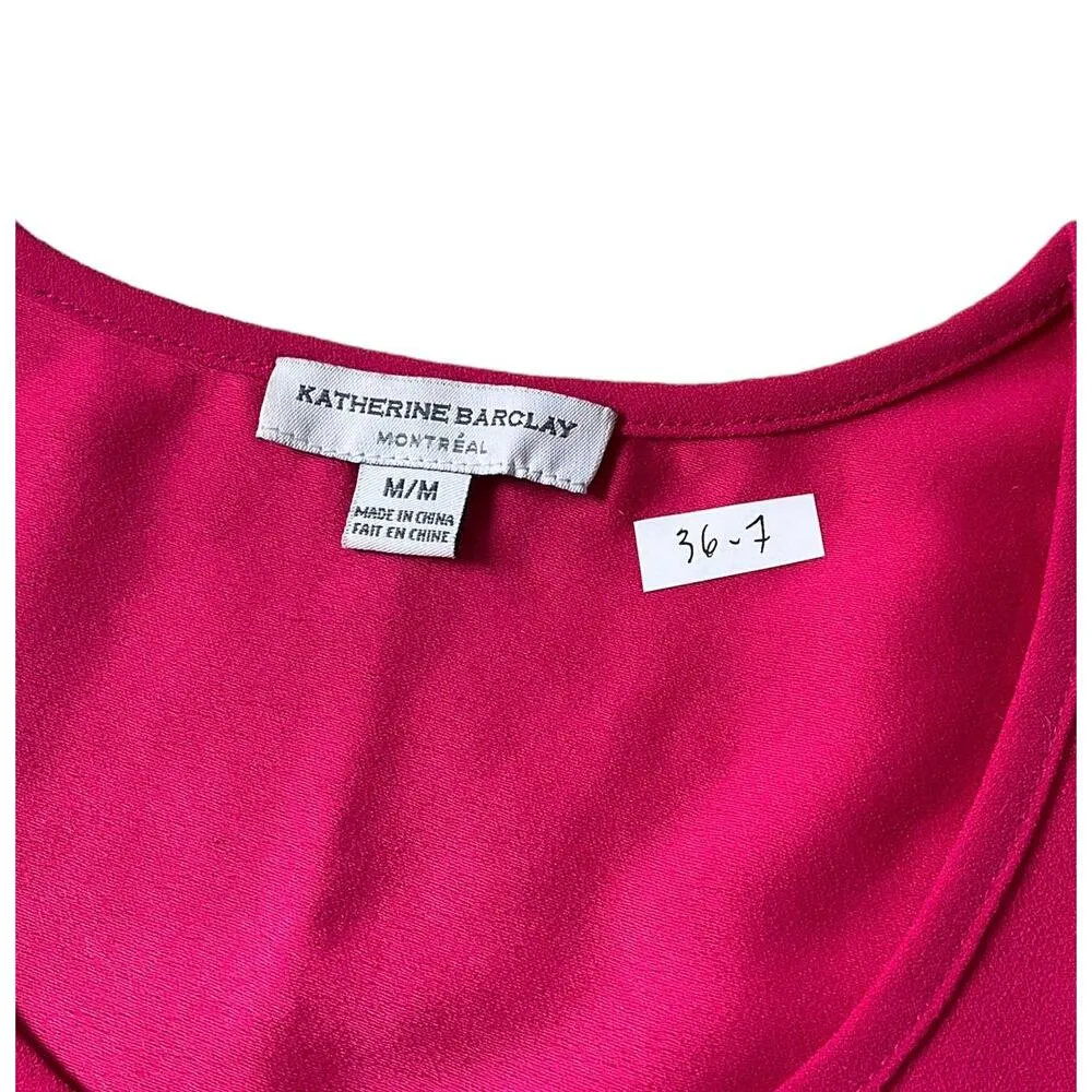 Katherine Barclay Pink Sleeveless Round Neck Blouse Women's Size Medium | 36-7 - Image 4
