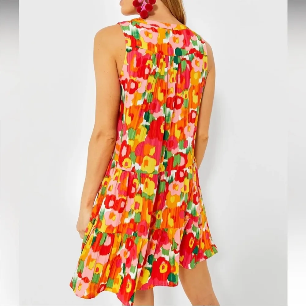 POMANDER PLACE Magnolia Watercolor Sleeveless Kenzo SMALL FLATTERING DRESS #99 Yellow - Image 12