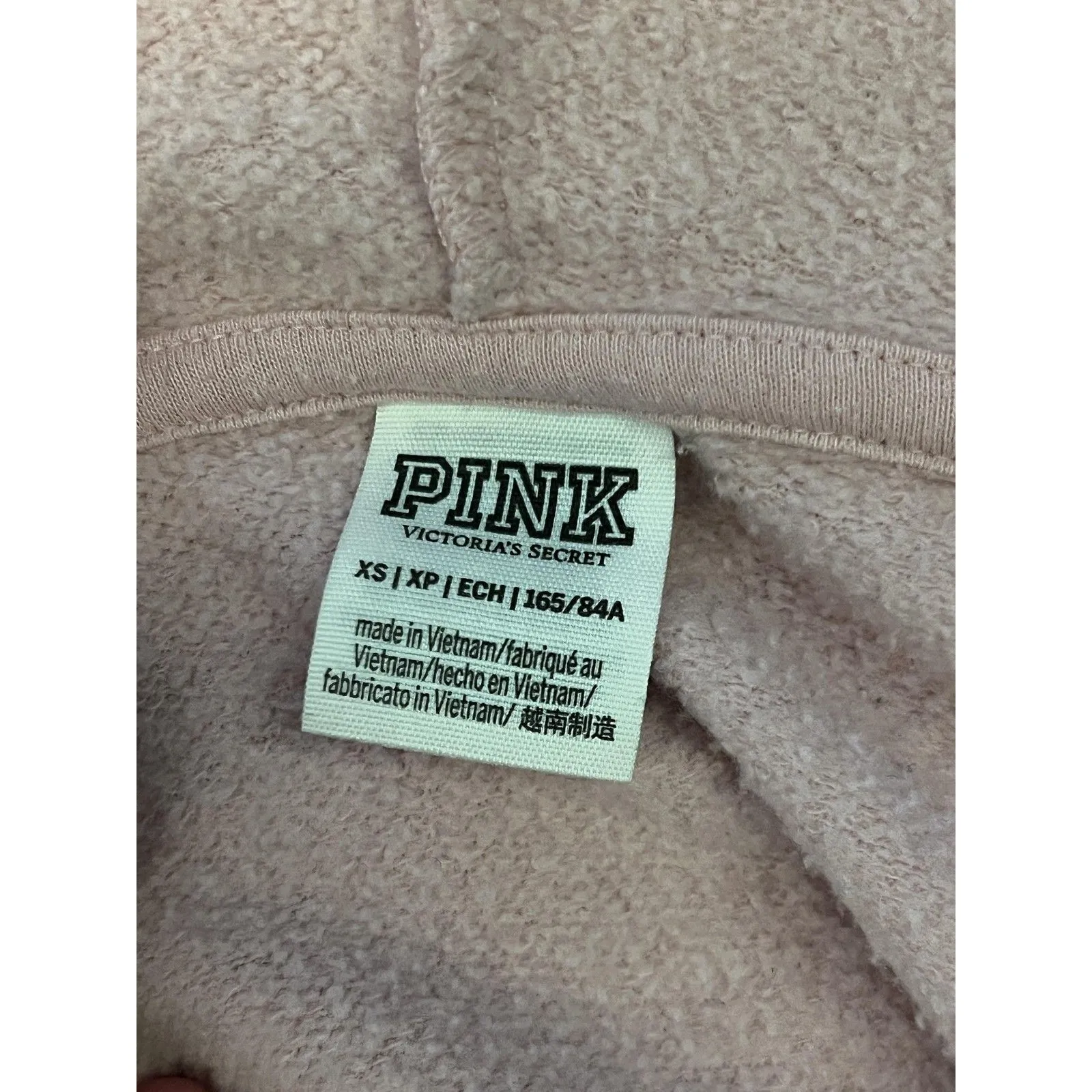PINK Victoria's Secret Tracksuit Womens XS Pink Fleece Hoodie Sweatpants Set - Image 5