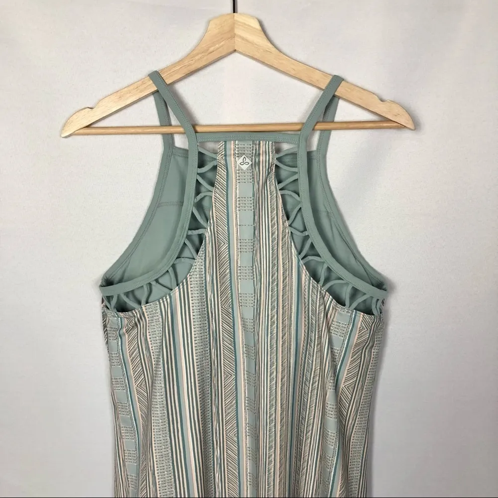 Prana Ardor Green & Blue Agave High Neck Samba Dress L - Image 8