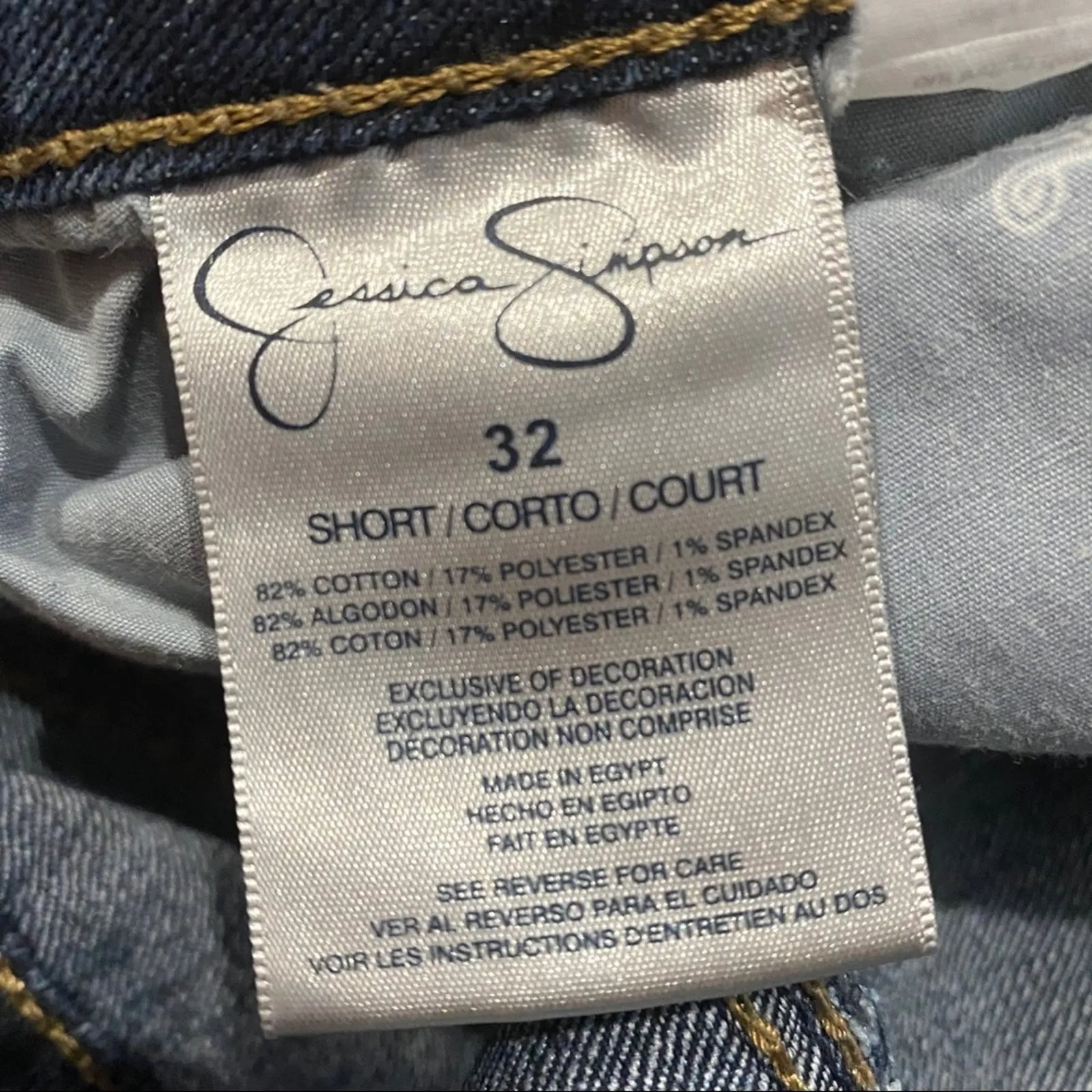 Jessica Simpson Forever Skinny Jeans sz 32 short medium wash skinny Jeans - Image 5