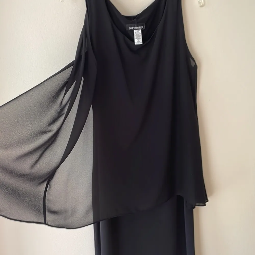 Soft Works Black Gown With Cape Size 8 - Image 2