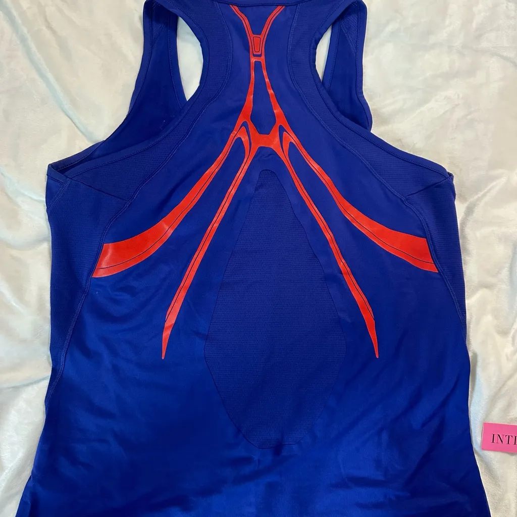 Adidas Performance Blue Tank with Red Highlights - Image 2