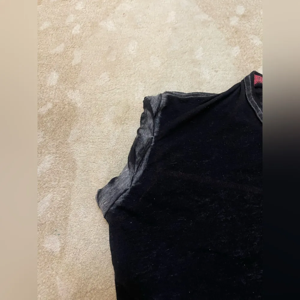 Free People Beach space dye semi-sheer grey rolled sleeve T-shirt women’s XS - Image 3