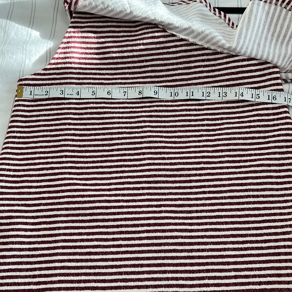 NWT Loft One shoulder Ruffle striped summer dress size small - Image 9