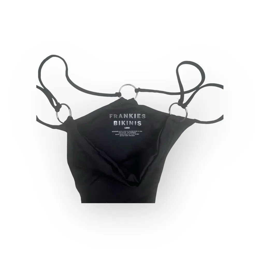 new Frankie’s Bikinis ↯ Kailyn Skimpy Ring Detail Bikini Bottoms ↯ Black ↯ Large - Image 9