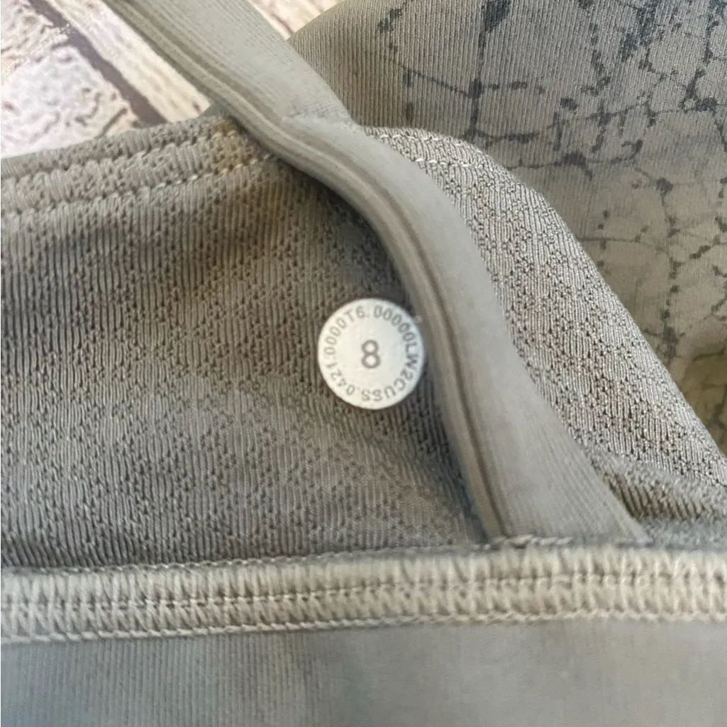 Lululemon Olive Crisscross Strappy Sports Bra - Image 4