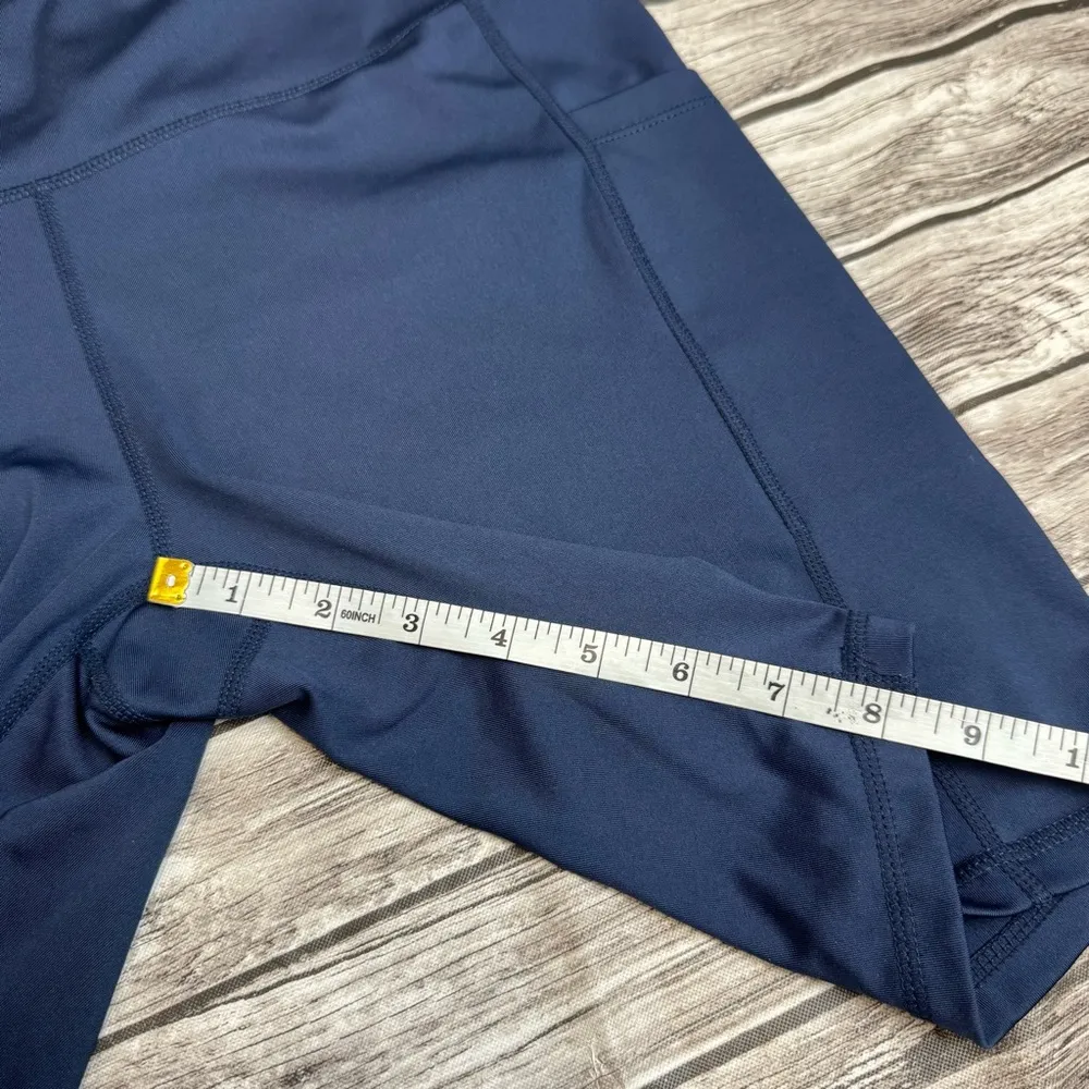 Sports Wear Women's Spandex Bermuda Shorts Dark Navy Blue L LG Large High Rise - Image 8