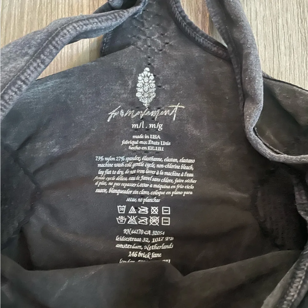 NWOT Free People Movement Good Karma Long Tank size M/L Washed Black - Image 6