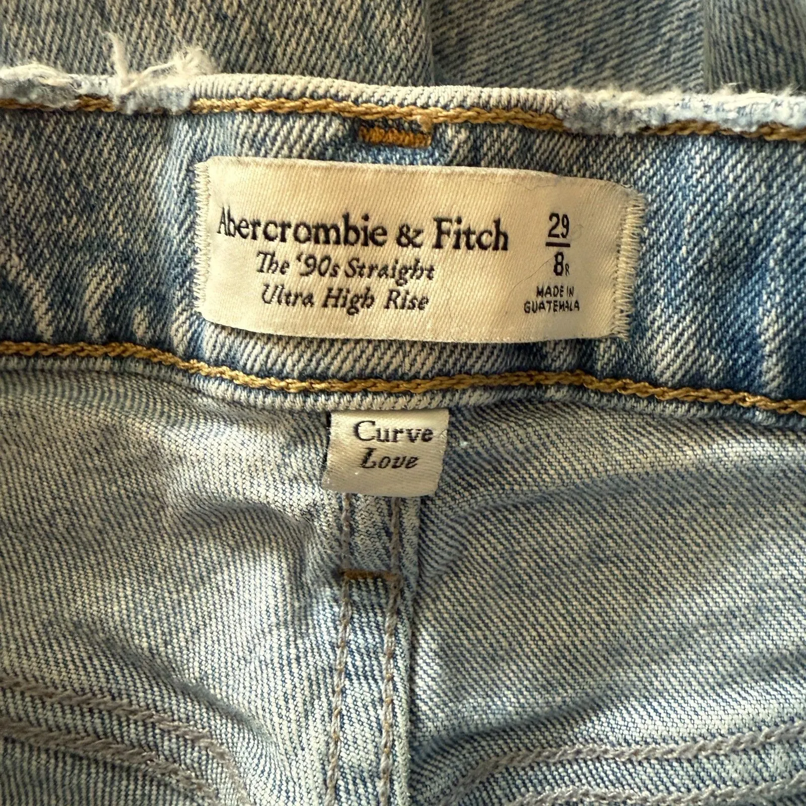 Abercrombie & Fitch Ultra High Rise 90s Straight Jean Curve Love Size 29 - Image 7