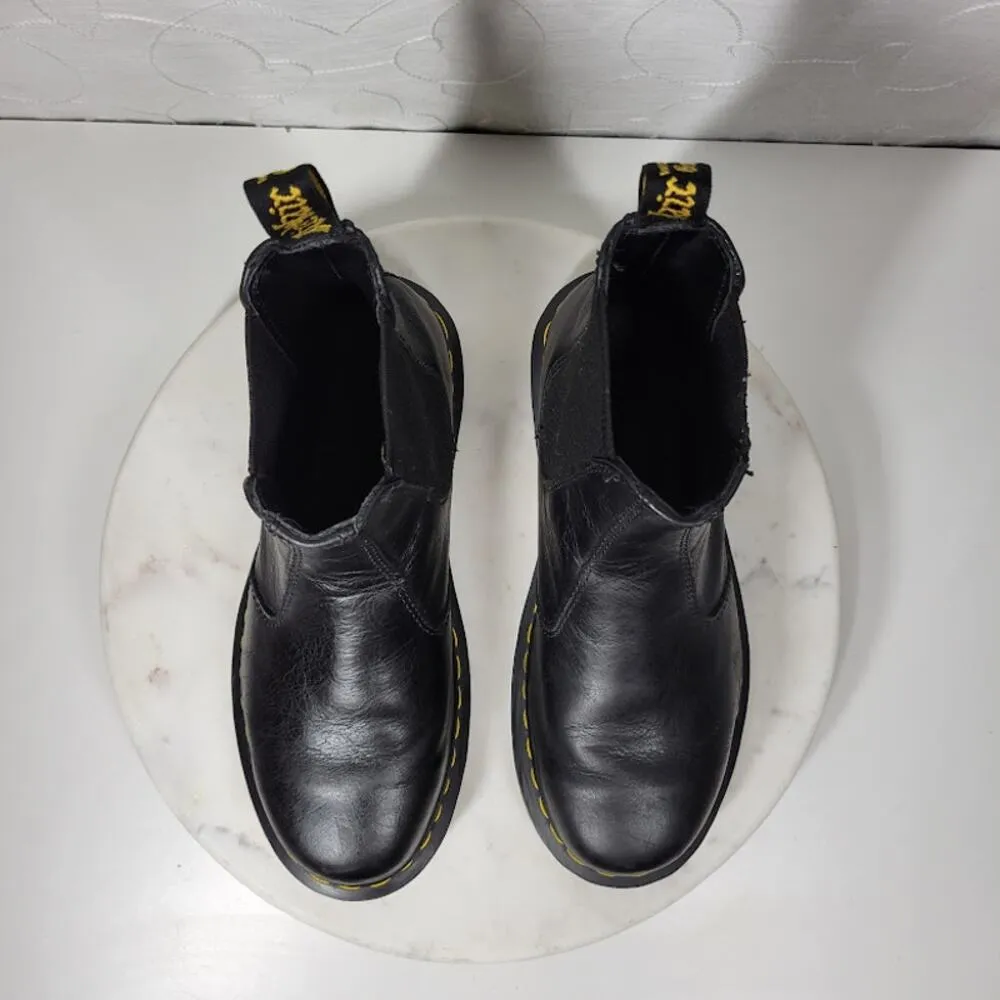 Dr. Martens Nappa Chelsea Boots Womens 7 Mens 6 Black Leather Pull On Airwair - Image 11