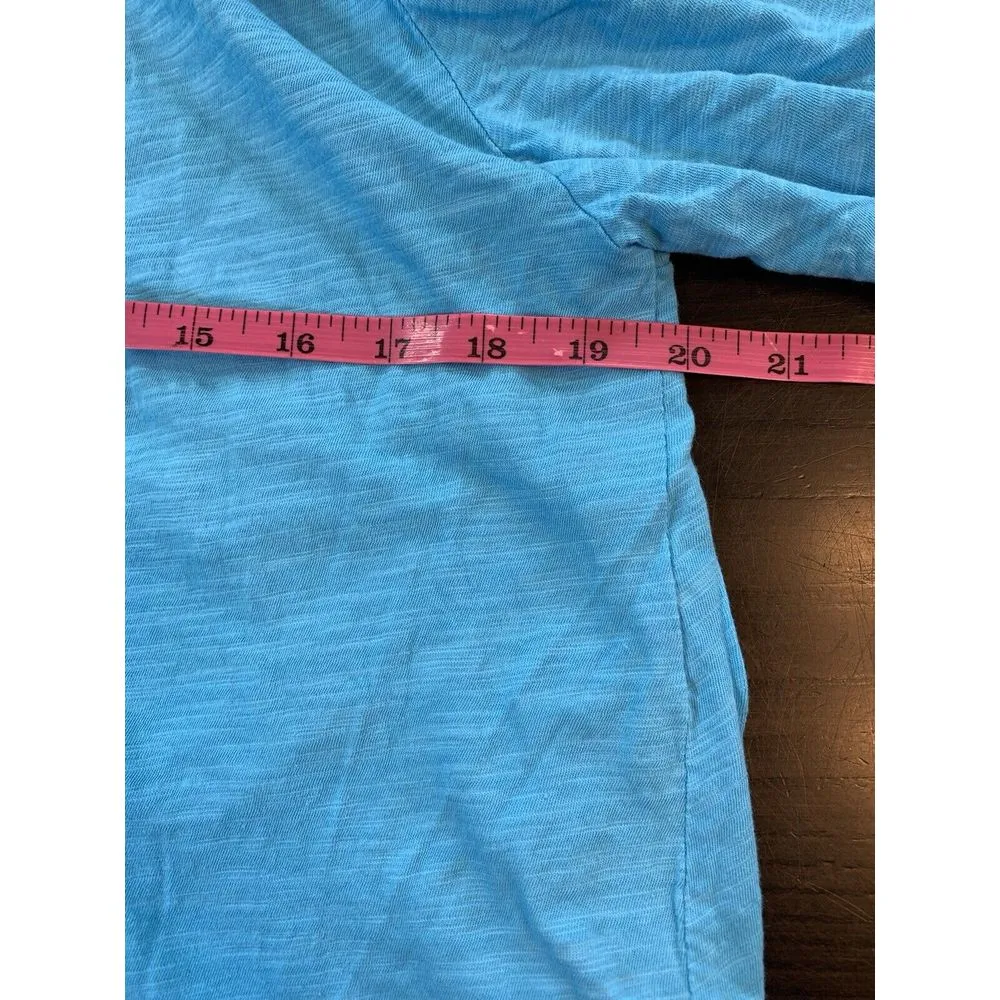 Fresh Produce Cardigan Sweater Large Beachy Coastal Grandma Lightweight Blue - Image 7