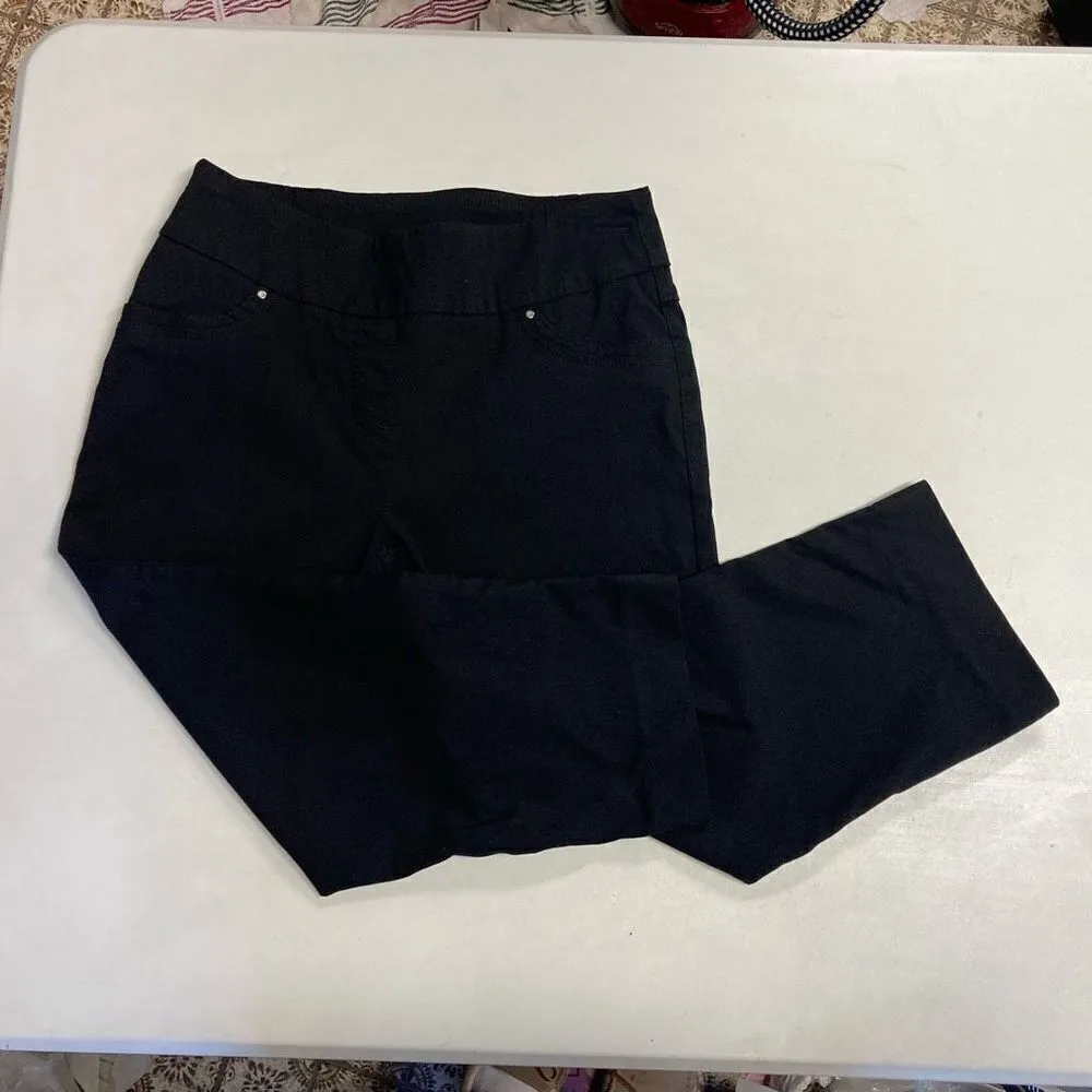 WESTBOUND Petites Women’s Black Capri Pants Size 8 P Inseam 17.5” - Image 7
