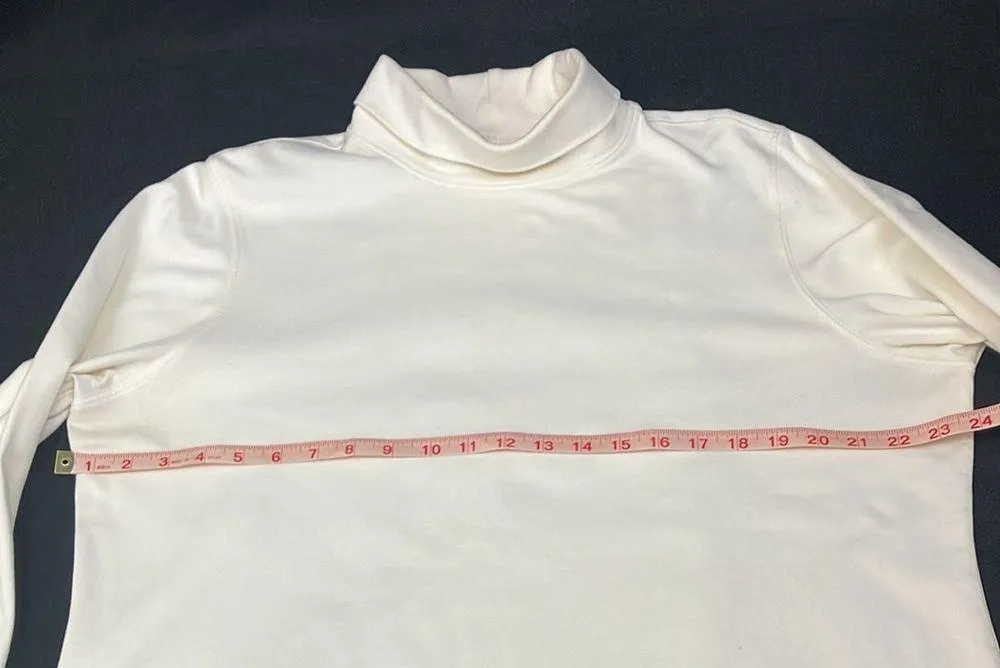 L.L Bean cream long sleeve turtleneck shirt woman’s size xtra large - Image 3
