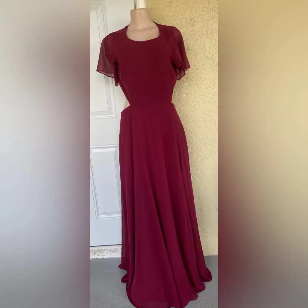 Lulu's Burgundy Maxi Dress - Image 3