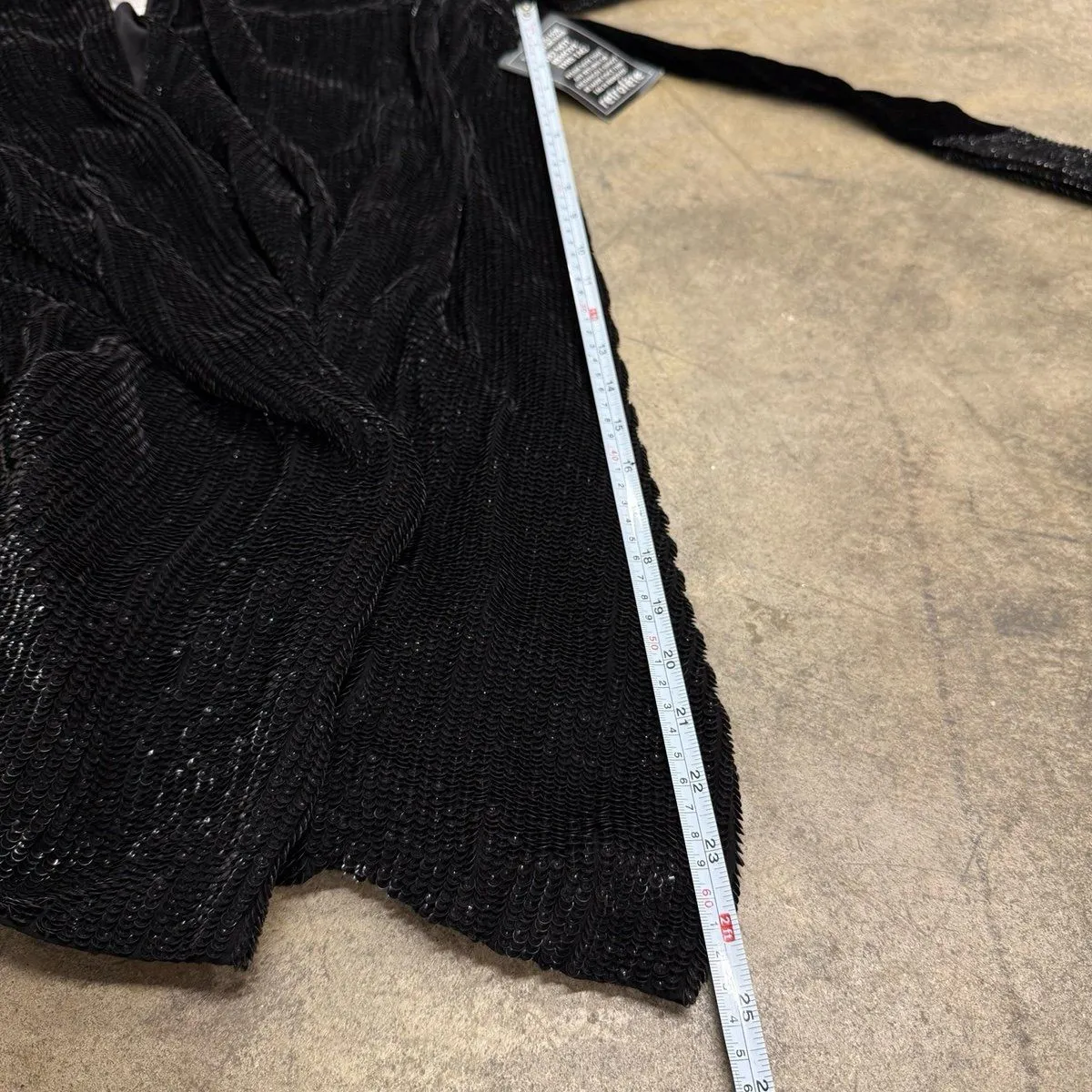 Retrofête Gabrielle Sequin Robe Dress in black Size L - Image 11