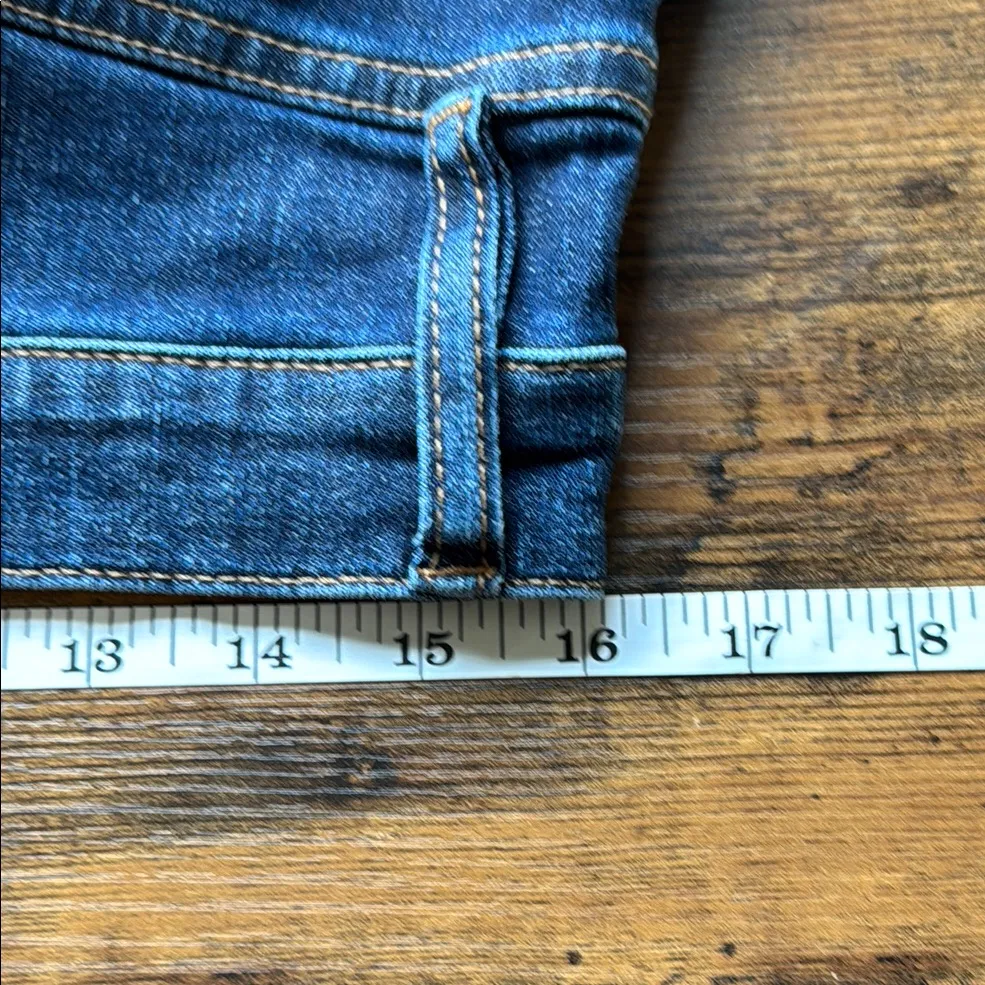 J. Crew 10”High Rise Toothpick Blue Jeans Button Fly Size 31 - Image 10