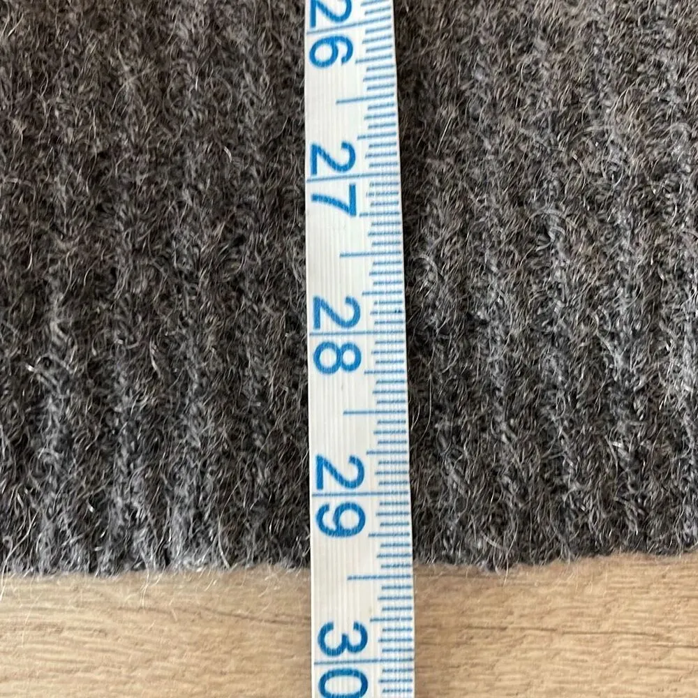 Eileen Fisher Womens Extraline Wool Blend Heavy Cardigan Sweater Charcoal Grey L - Image 9