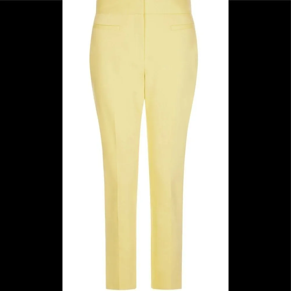 HOBBS ANNIE TROUSERS. yellow ankle length. NWT Yellow Size 2 - Image 2