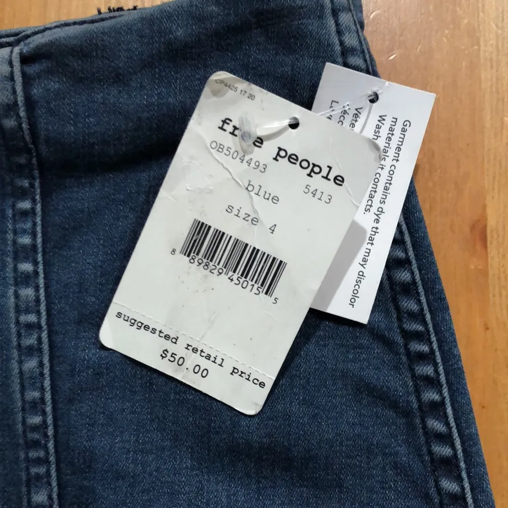 Free people stretchy denim mini paneled zipper skirt - Image 10