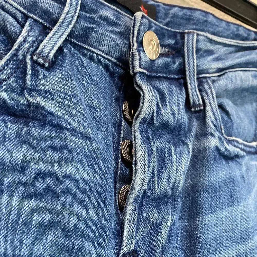 3x1 Hollow Higher Ground Grommet Boyfriend Crop Dita Jeans $365 Size 24 - Image 7