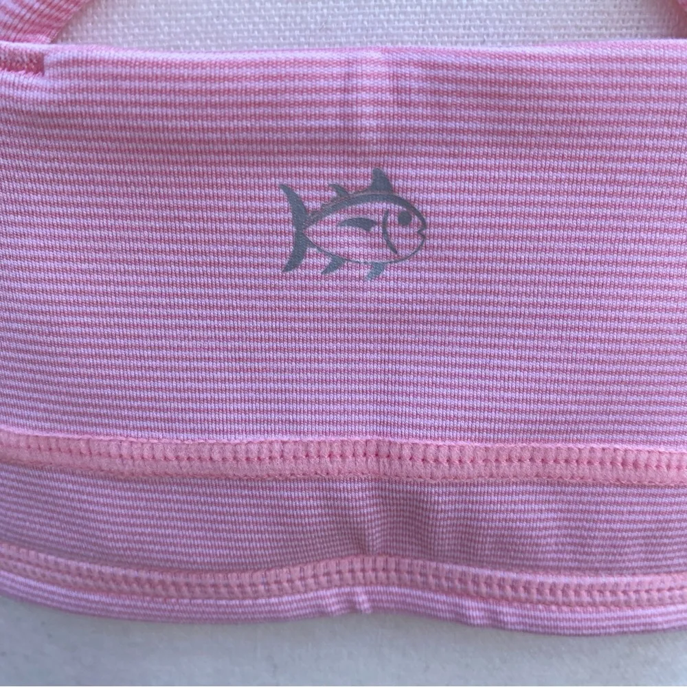 New Southern Tide Womens XL Sports Bra Pink Striped Nessa Skip Strappy Back - Image 5