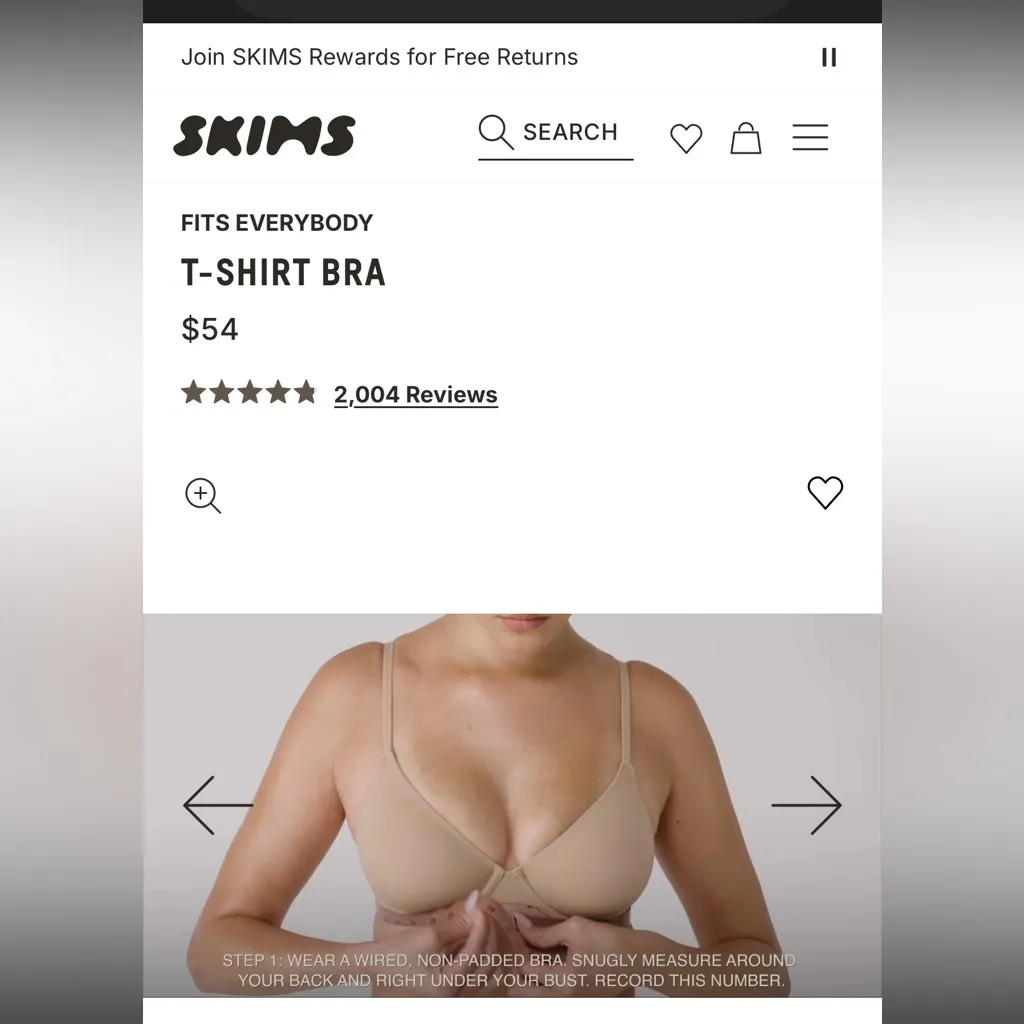 NWT SKIMS‎ Fits Everybody Demi T-Shirt Bra BR-UWR- 2294 ONYX size 30C - Image 7