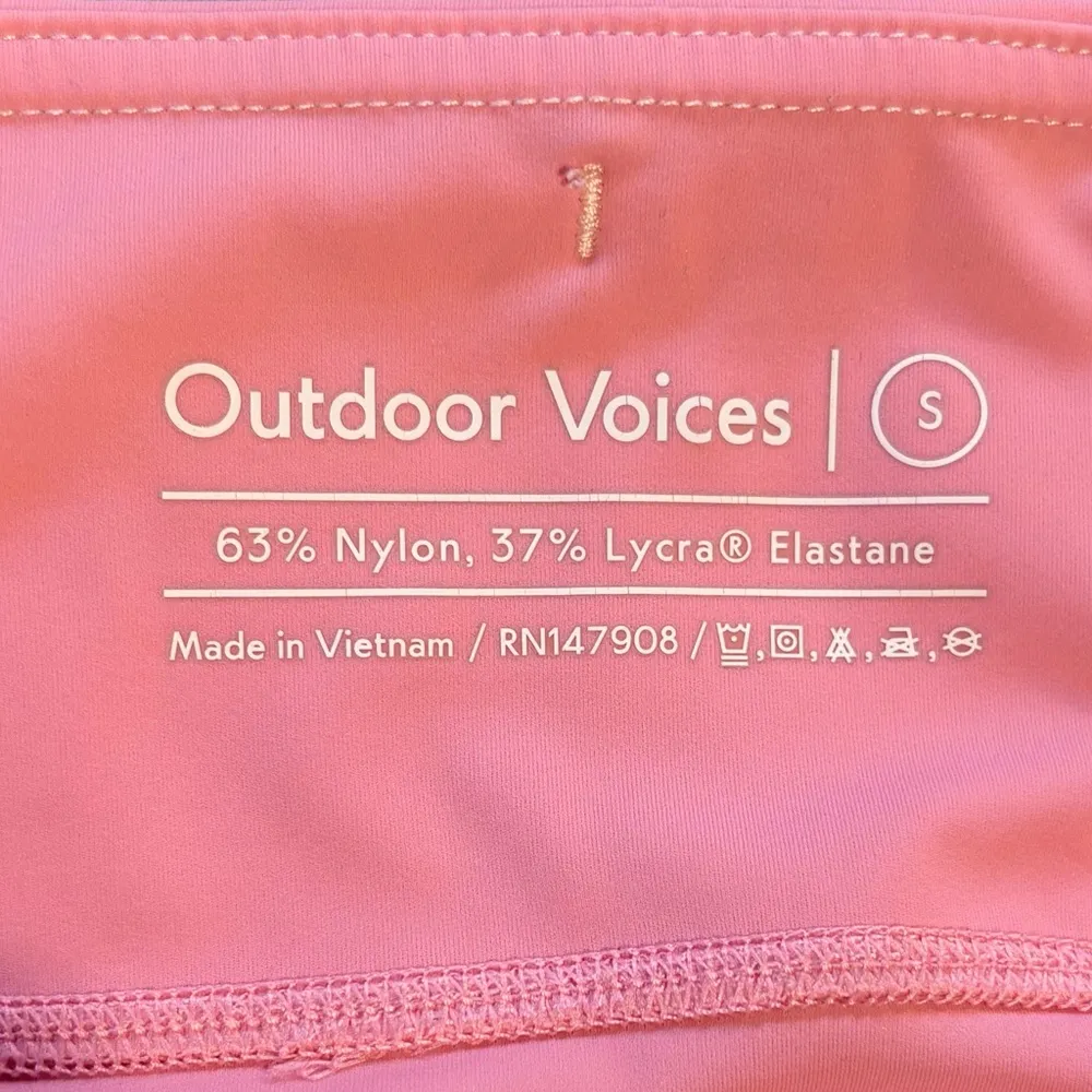 OUTDOOR VOICES  Zoom 7/8 Leggings Super Form Cosmos Pink Punch/White Sz S💚 - Image 9