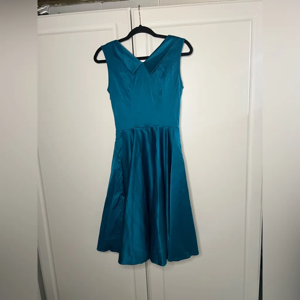 Candice Gwinn 50s Retro Pinup dress Blue Size XS - Image 9